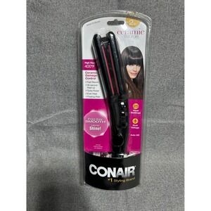Conair Ceramic Flat Iron 2 In Black CS19VCSR 25 Heat Settings Hair Straightener